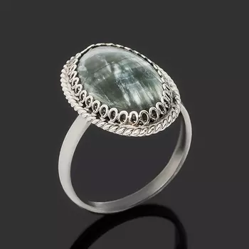 Кольцо клинохлор (серафинит) (нейзильбер) размер 17