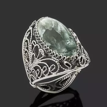 Кольцо клинохлор (серафинит) (нейзильбер) размер 18,5