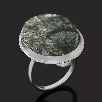 Кольцо клинохлор (серафинит) (нейзильбер) размер 18