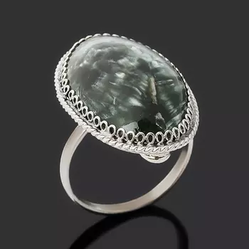 Кольцо клинохлор (серафинит) (нейзильбер) размер 19,5