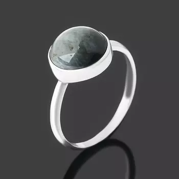 Кольцо кошачий глаз (кварцевый) (серебро 925 пр.) размер 18