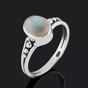 Кольцо лабрадор (серебро 925 пр. оксидир.) размер 19