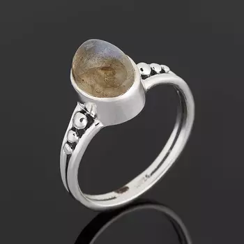 Кольцо лабрадор (серебро 925 пр. оксидир.) размер 18