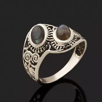 Кольцо лабрадор (серебро 925 пр. оксидир.) размер 17,5