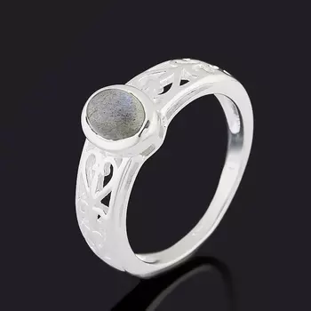 Кольцо лабрадор (серебро 925 пр.) размер 18