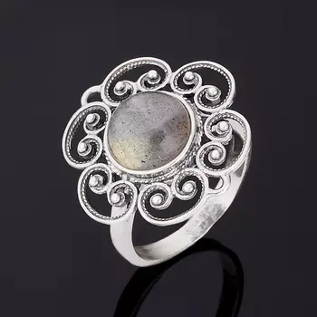 Кольцо лабрадор (серебро 925 пр.) размер 18