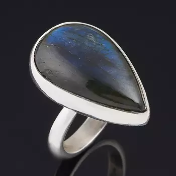 Кольцо лабрадор (серебро 925 пр.) размер 17 (регулируемый)