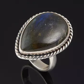 Кольцо лабрадор (серебро 925 пр.) (регулируемый) размер 17,5