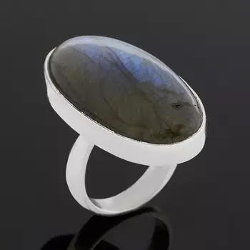 Кольцо лабрадор (серебро 925 пр.) (регулируемый) размер 18,5