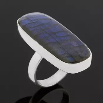 Кольцо лабрадор (серебро 925 пр.) (регулируемый) размер 18