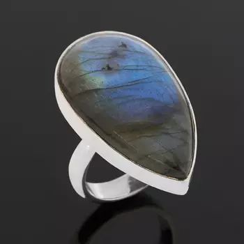 Кольцо лабрадор (серебро 925 пр.) (регулируемый) размер 18