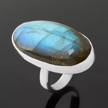 Кольцо лабрадор (серебро 925 пр.) (регулируемый) размер 17,5