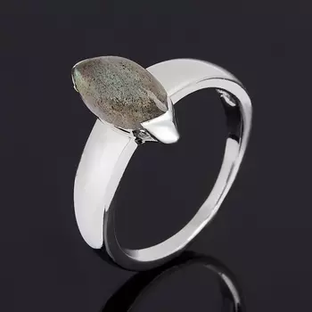 Кольцо лабрадор (серебро 925 пр. родир. бел.) размер 18