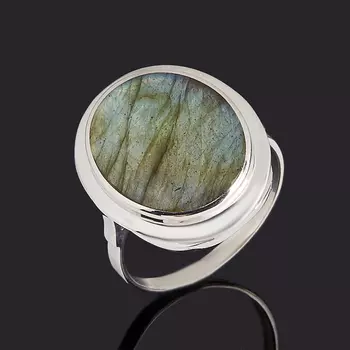 Кольцо лабрадор (серебро 925 пр. родир. бел.) размер 18