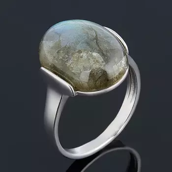 Кольцо лабрадор (серебро 925 пр. родир. бел.) размер 16,5