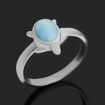 Кольцо ларимар нская Республика (серебро 925 пр.) размер 17,5