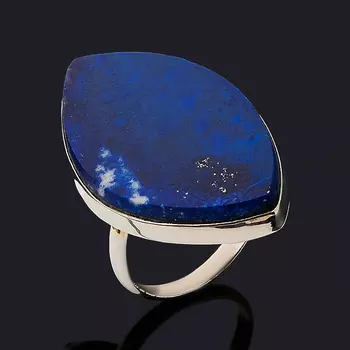 Кольцо лазурит (дублет) (нейзильбер) размер 17,5