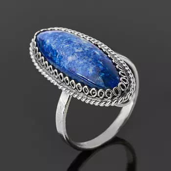 Кольцо лазурит (нейзильбер) размер 16,5