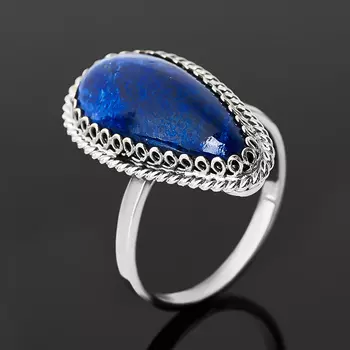 Кольцо лазурит (нейзильбер) размер 17,5