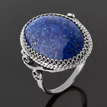 Кольцо лазурит (нейзильбер) размер 19