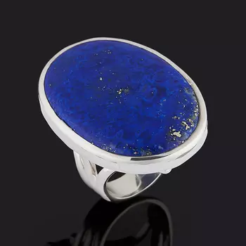 Кольцо лазурит (серебро 925 пр.) размер 18