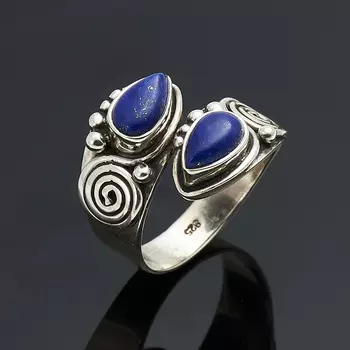 Кольцо лазурит (серебро 925 пр.) размер 17,5