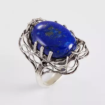 Кольцо лазурит (серебро 925 пр.) размер 18