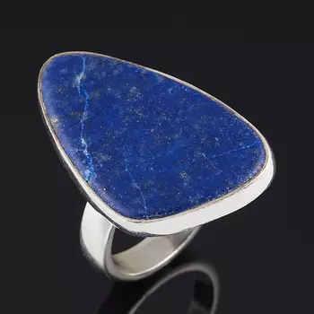 Кольцо лазурит (серебро 925 пр.) размер 17,5 (регулируемый)