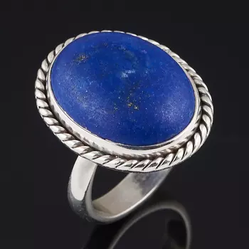 Кольцо лазурит (серебро 925 пр.) (регулируемый) размер 18