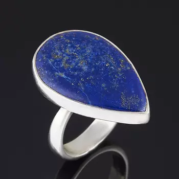 Кольцо лазурит (серебро 925 пр.) (регулируемый) размер 18