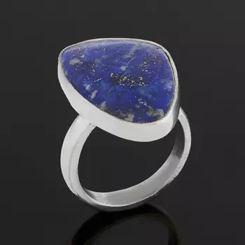 Кольцо лазурит (серебро 925 пр.) (регулируемый) размер 17