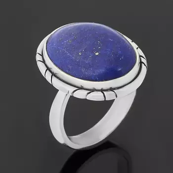 Кольцо лазурит (серебро 925 пр.) (регулируемый) размер 18