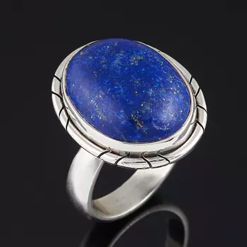 Кольцо лазурит (серебро 925 пр.) (регулируемый) размер 18