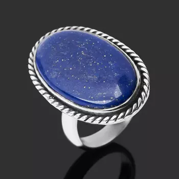 Кольцо лазурит (серебро 925 пр.) (регулируемый) размер 17,5
