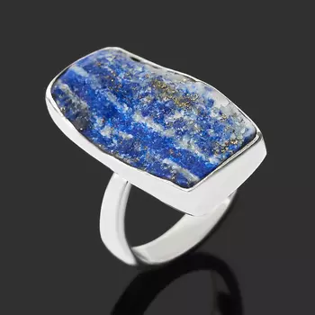 Кольцо лазурит (серебро 925 пр.) (регулируемый) размер 17,5