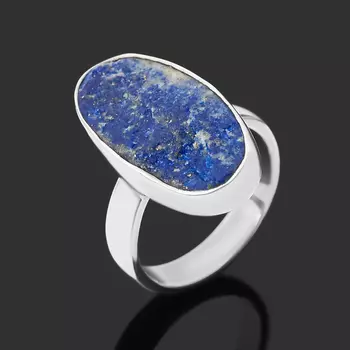 Кольцо лазурит (серебро 925 пр.) (регулируемый) размер 17,5