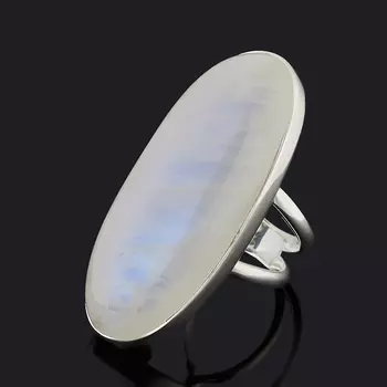 Кольцо лунный камень (адуляр) (серебро 925 пр.) размер 18