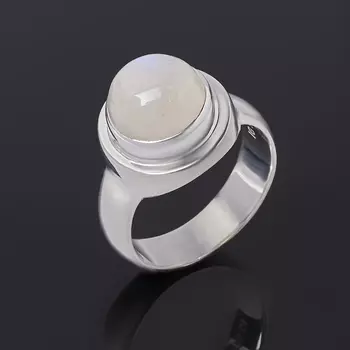 Кольцо лунный камень (адуляр) (серебро 925 пр.) размер 18