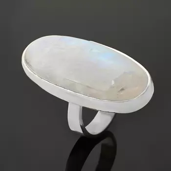 Кольцо лунный камень (адуляр) (серебро 925 пр.) размер 17