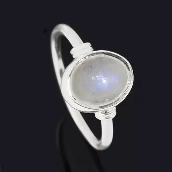 Кольцо лунный камень (адуляр) (серебро 925 пр.) размер 17,5
