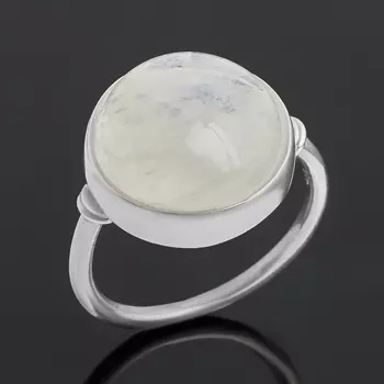 Кольцо лунный камень (адуляр) (серебро 925 пр.) размер 17,5