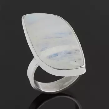 Кольцо лунный камень (адуляр) (серебро 925 пр.) размер 17,5