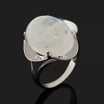 Кольцо лунный камень (адуляр) (серебро 925 пр.) размер 17,5
