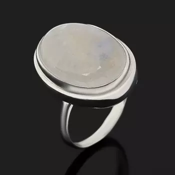 Кольцо лунный камень (адуляр) (серебро 925 пр.) размер 17,5