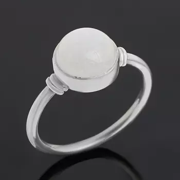 Кольцо лунный камень (адуляр) (серебро 925 пр.) размер 18