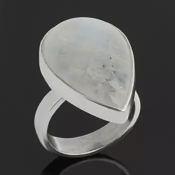 Кольцо лунный камень (адуляр) (серебро 925 пр.) размер 18