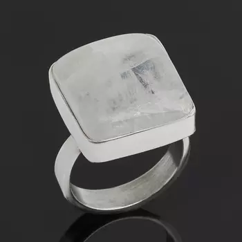 Кольцо лунный камень (адуляр) (серебро 925 пр.) размер 18