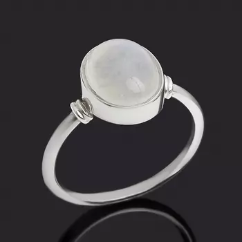 Кольцо лунный камень (адуляр) (серебро 925 пр.) размер 18,5