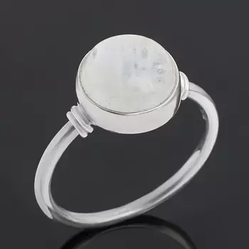 Кольцо лунный камень (адуляр) (серебро 925 пр.) размер 18,5