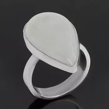 Кольцо лунный камень (адуляр) (серебро 925 пр.) размер 18,5